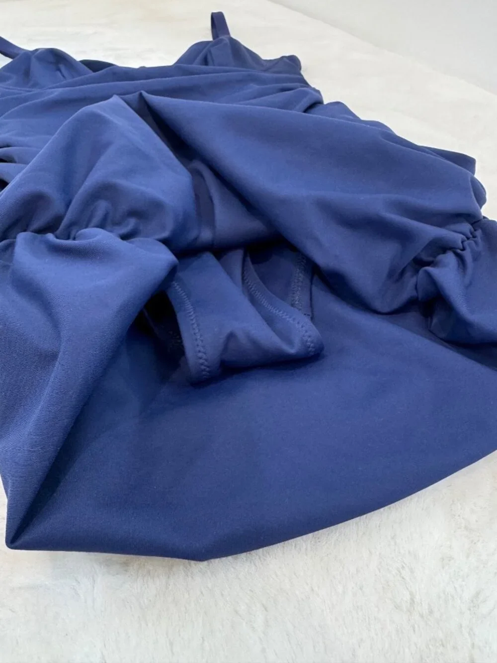 New Skims Women's Size M Midnight Blue Sculpting Ruched One-Piece Swimdress